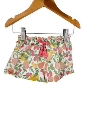 C&C California Kids Floral Fruit Print Elastic Waist Shorts